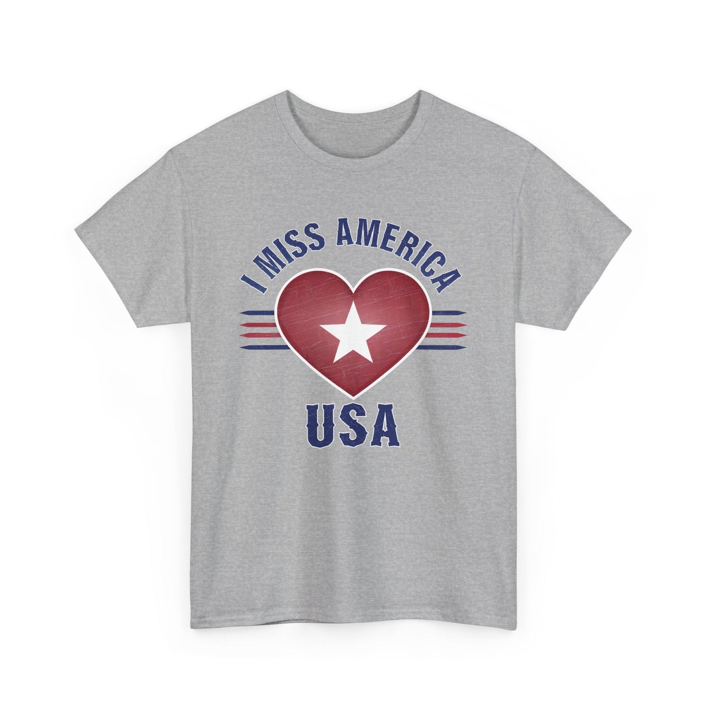 "I Miss America" Heart Unisex Heavy Cotton Tee